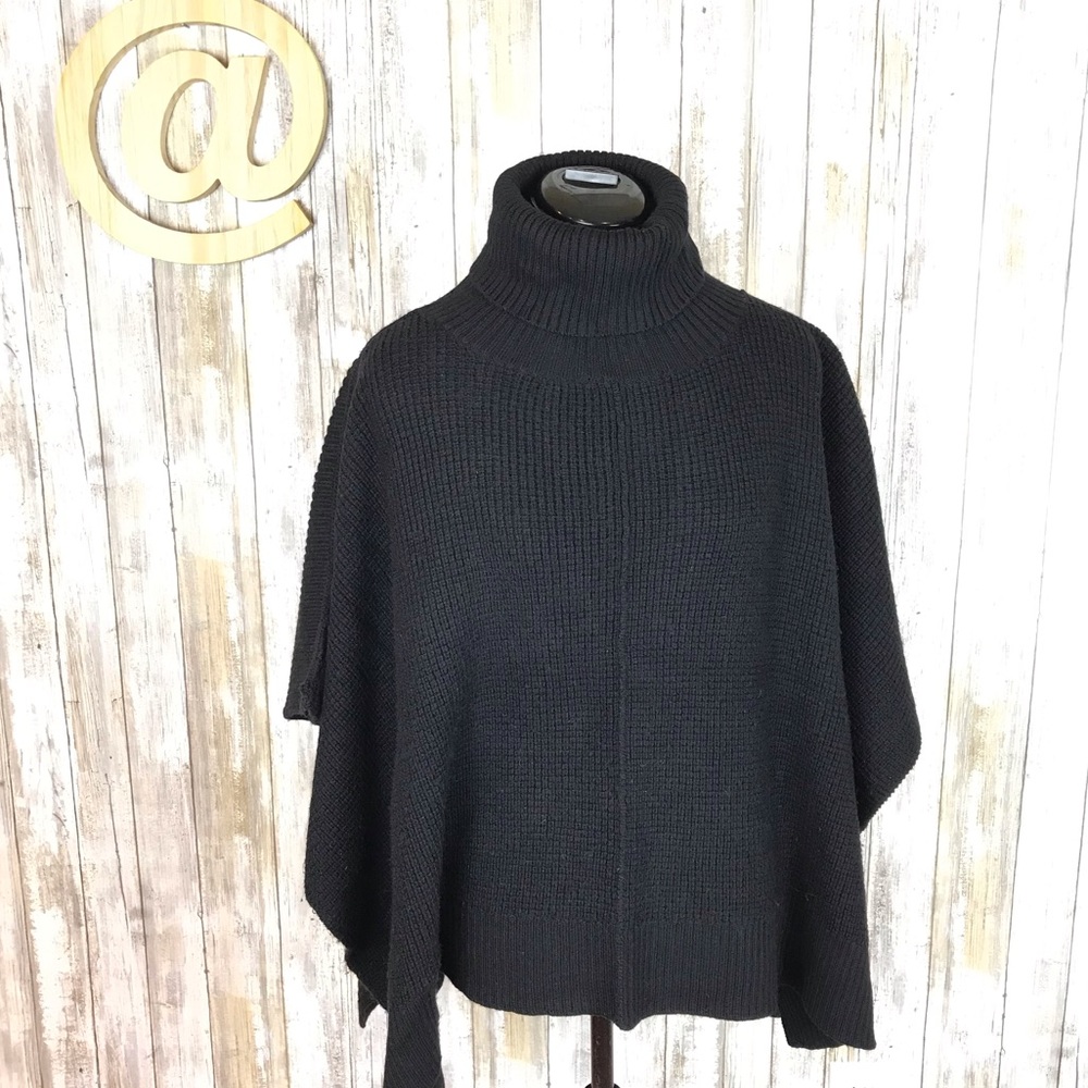 Wilfred Free Poncho Chunky Black Sweater XXS/XS